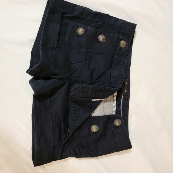 Aritzia Talula Nautical Navy Blue Button Up Shorts - Picture 10 of 12